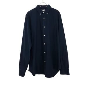 GAP Standard Fit Navy Blue Striped Button-Down Shirt Large Classic Preppy